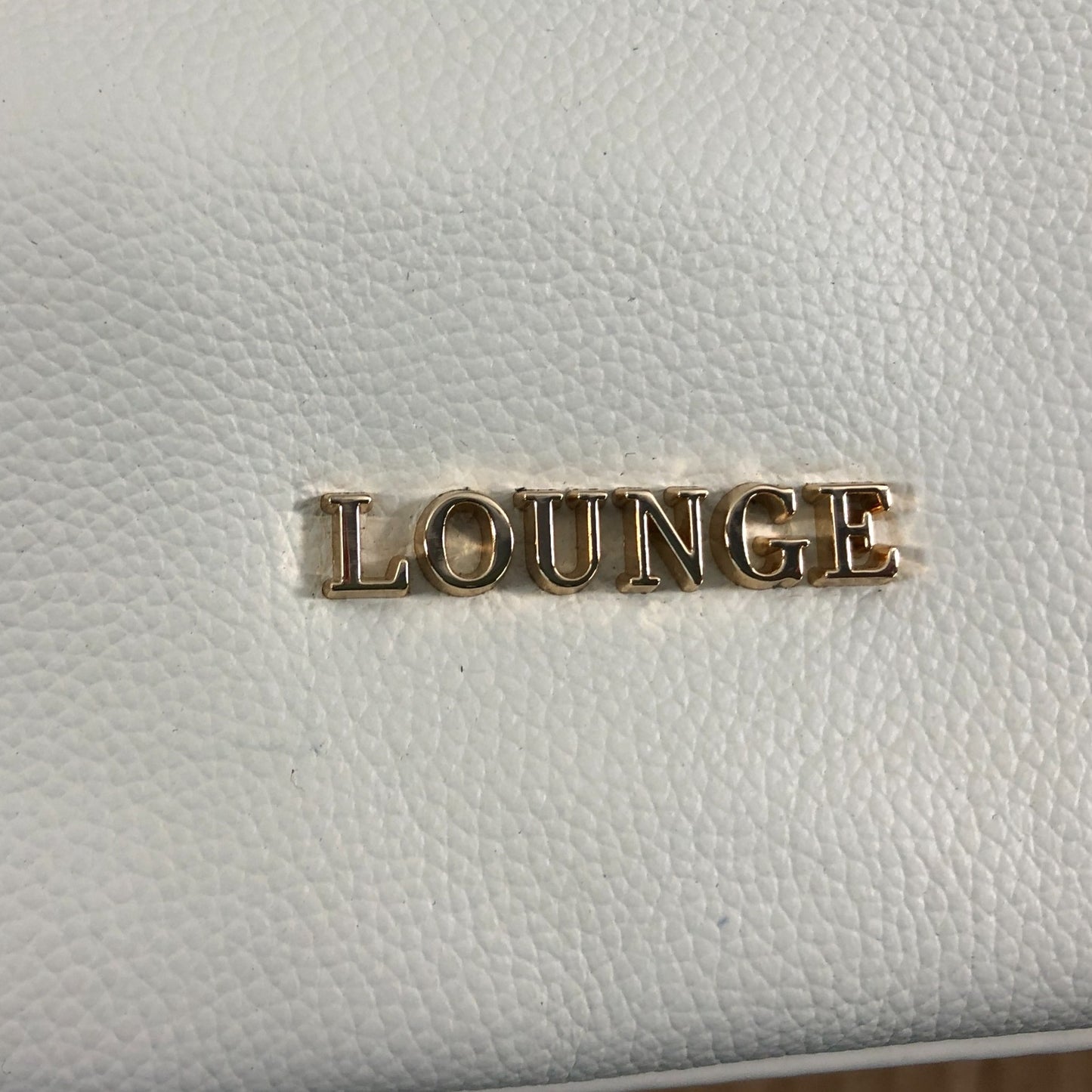 Lounge White Leather Drawstring Shoulder Bag Women's Designer Style Chic