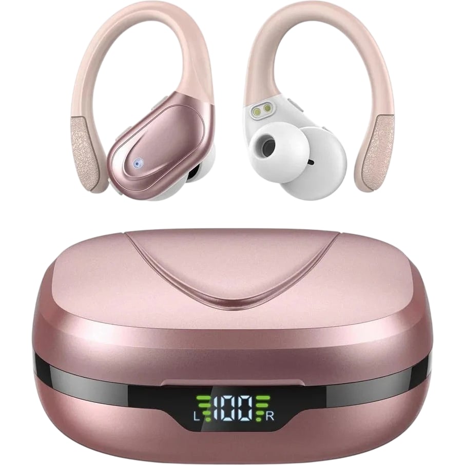 BX17 Wireless Sports Earbuds Sweat Proof Comfortable Long Battery Life Rose Gold