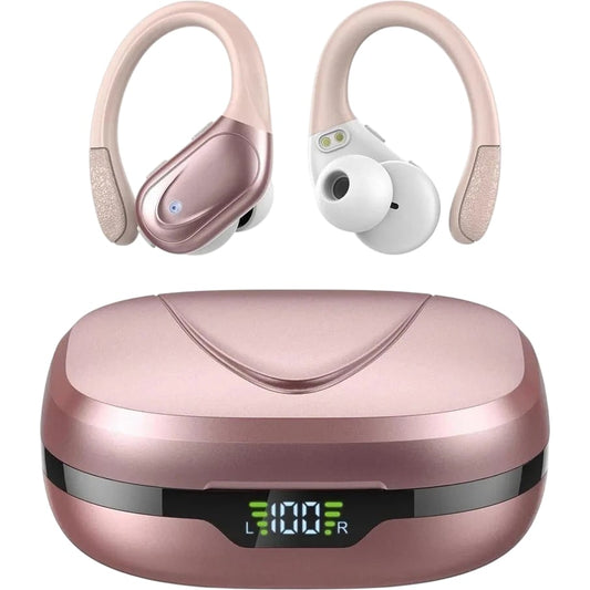 BX17 Wireless Sports Earbuds Sweat Proof Comfortable Long Battery Life Rose Gold