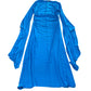 River Island Exaggerated Draped Flared Sleeve Blue Dress