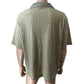River Island Studio Khaki Short Sleeve Shirt Size M Men's Textured Fabric