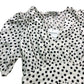 Baukjen Lina Printed Midi Dress Women's Cream Polka Dot V Neck