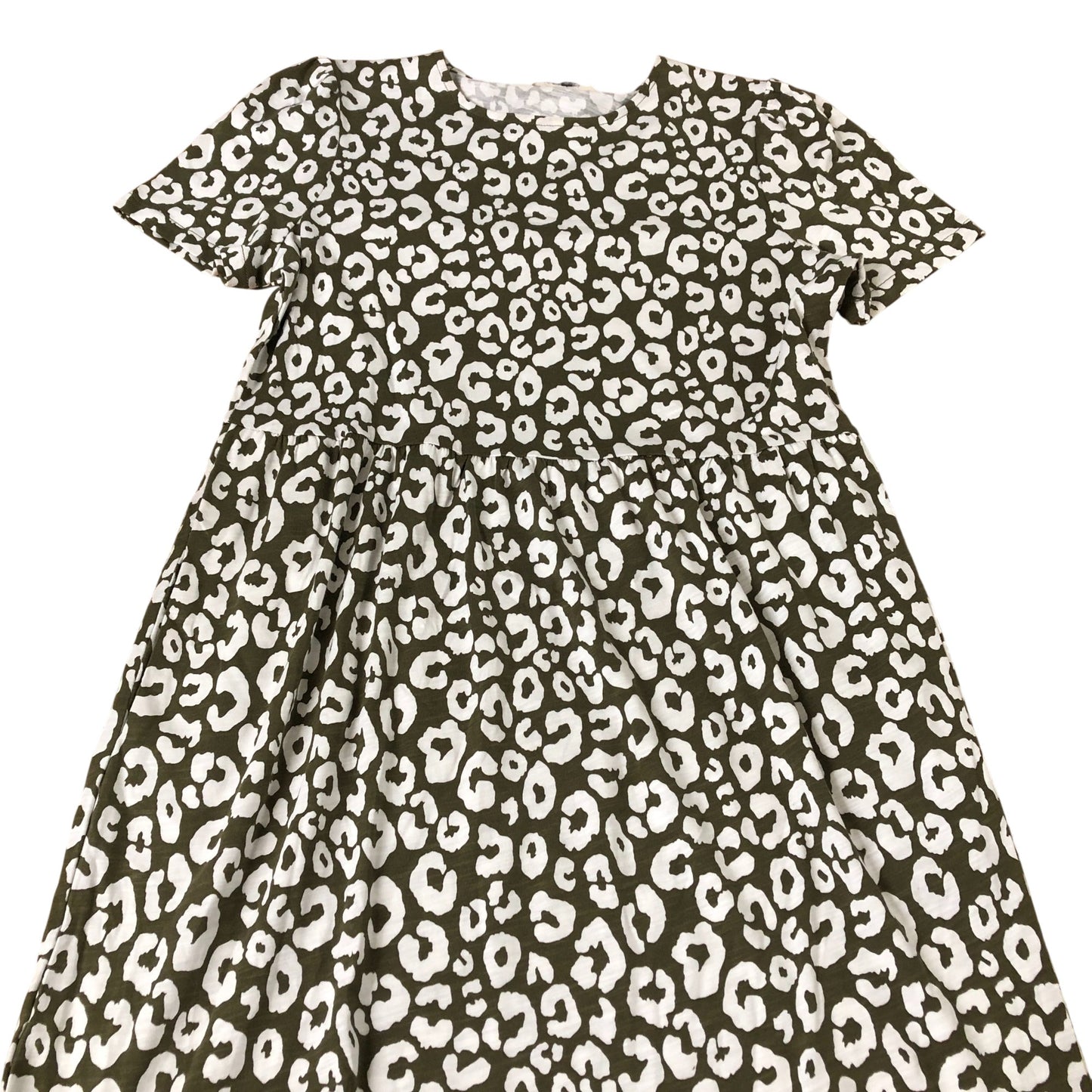 Short Sleeve Midi Dress Women's Patterned Cotton Modal UK12