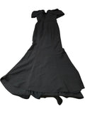 Jarlo Harlow Black Formal Maxi Dress Women's Off Shoulder XS