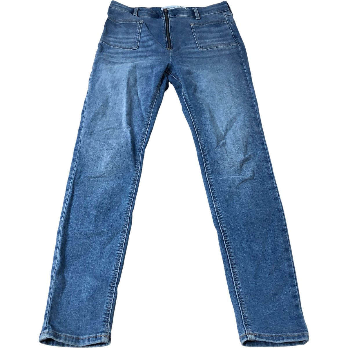 River Island Skinny Jeans UK12 Regular Women's Blue Wash Denim High Rise Stretch