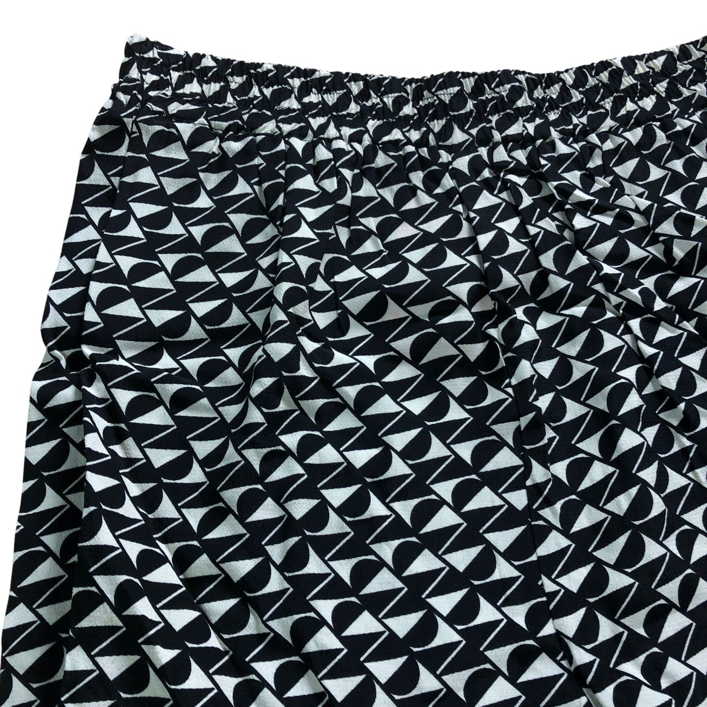 River Island UK8 Women's Trousers Black and White Geometric Print