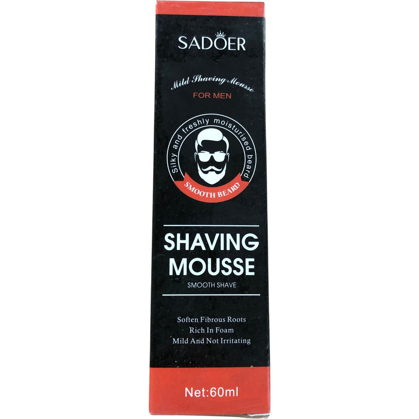 SADOER Mild Shaving Mousse For Men 60ml Smooth Shave Rich In Foam