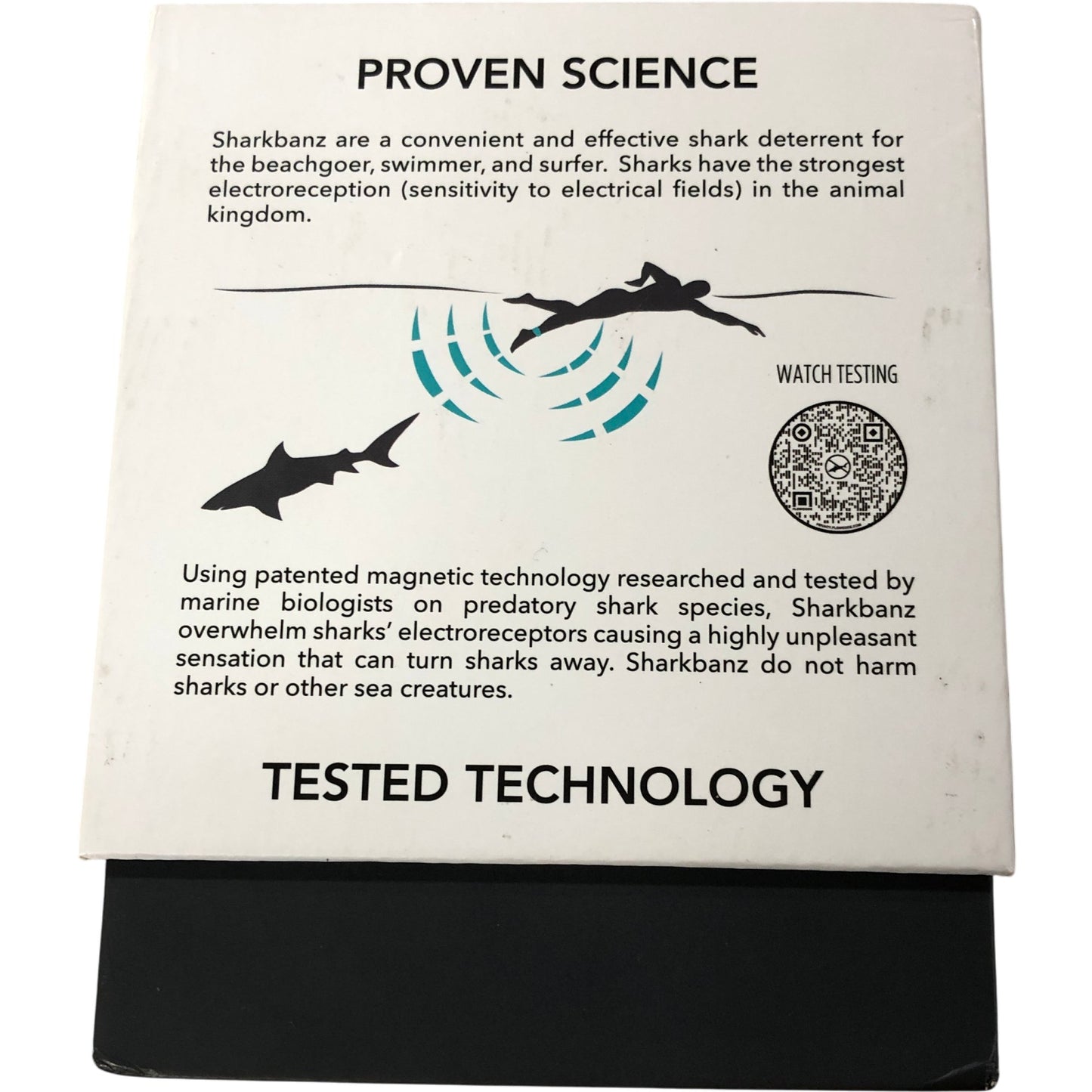 Sharkbanz 2 Slate Black Active Shark Deterrent Safety Technology Waterproof