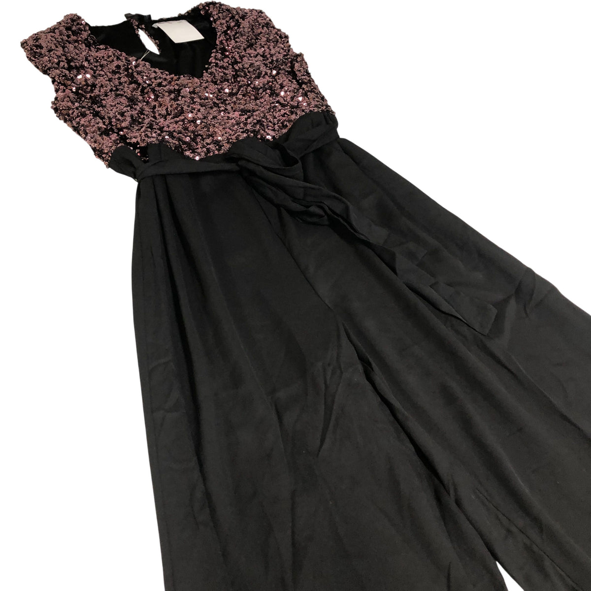 Sequin Jumpsuit UK20 Women's Black and Pink Evening Wear