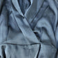 River Island Wrap Dress UK12 Women's Black Polyester Long Sleeve Elegant Style
