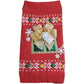 Festive Christmas Dog Sweater Red With Present Detail