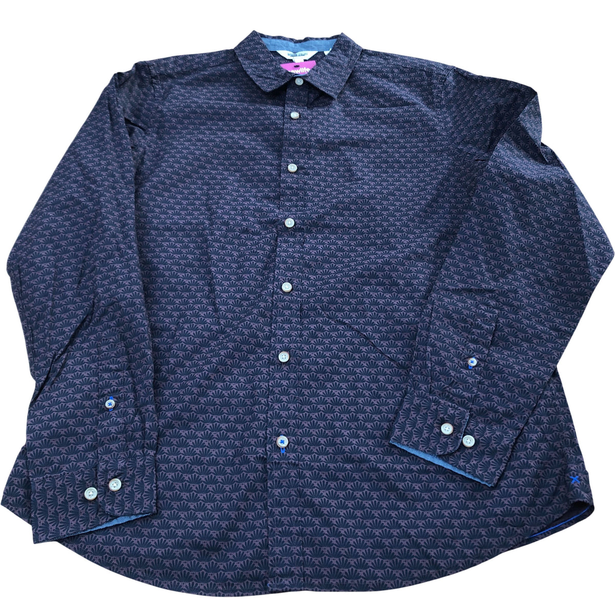 Casual Shirt Long Sleeve Size M Men's Cotton Floral Print Design
