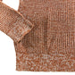 Men's Funnel Neck Jumper UKM Women's Mid Brown Knitted Sweater