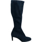 Branded Stretch Boot UK6 Women's Knee High Suede Heeled Navy