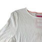 White Stripe Cuff Long Sleeve Top - Size 10