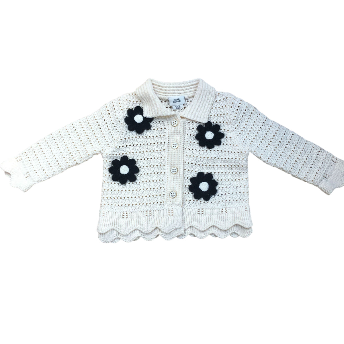 River Island Baby Cardigan And Leggings Set Size 0-3 Months Floral Design
