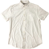 Ben Sherman Short Sleeve Shirt M Men's White 100% Cotton Pocket Detail