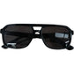 Tianyesy Retro Sunglasses Black Frame UV Protection Fashion Accessories