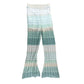 River Island Girls 7/8 Years Knitted Flared Trousers Green Beige Lace