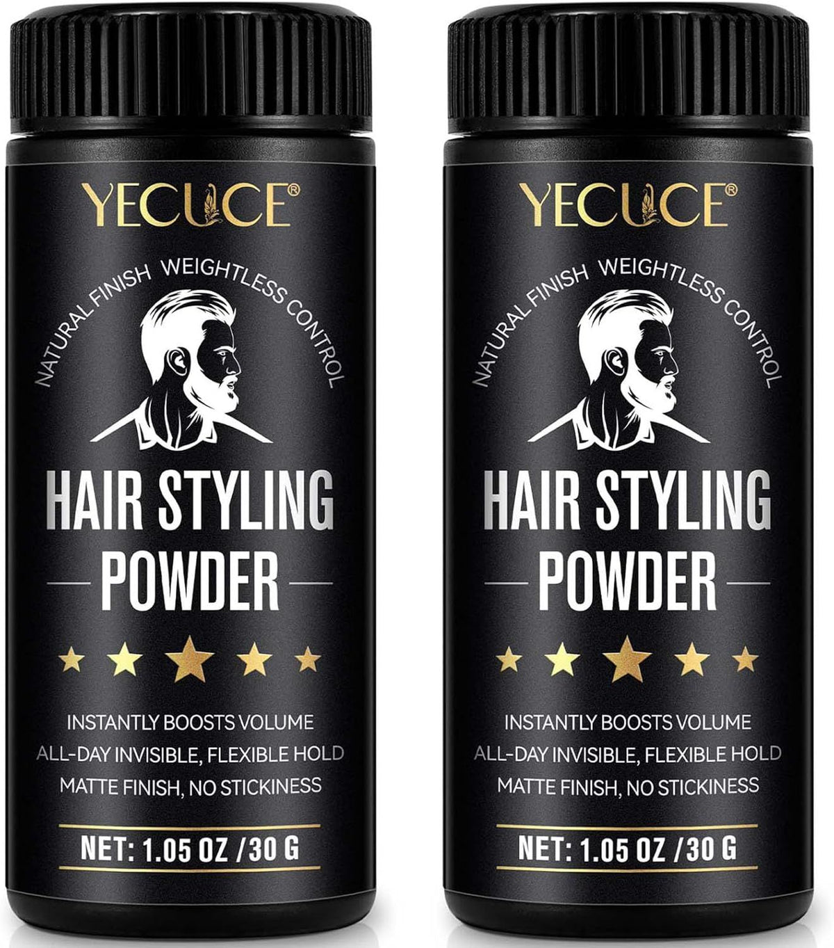 YECUCE Hair Styling Powder 30g Vegan Formula Natural Finish 2 Pack