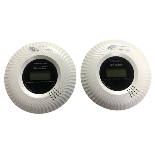 Smoke And CO Alarm Battery Powered LCD Display Easy Installation 85dB Alarm