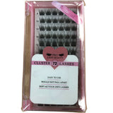 Pro Lash Beauty 72 Cluster Lashes Natural Easy to Use Soft Lash D-8-16mix