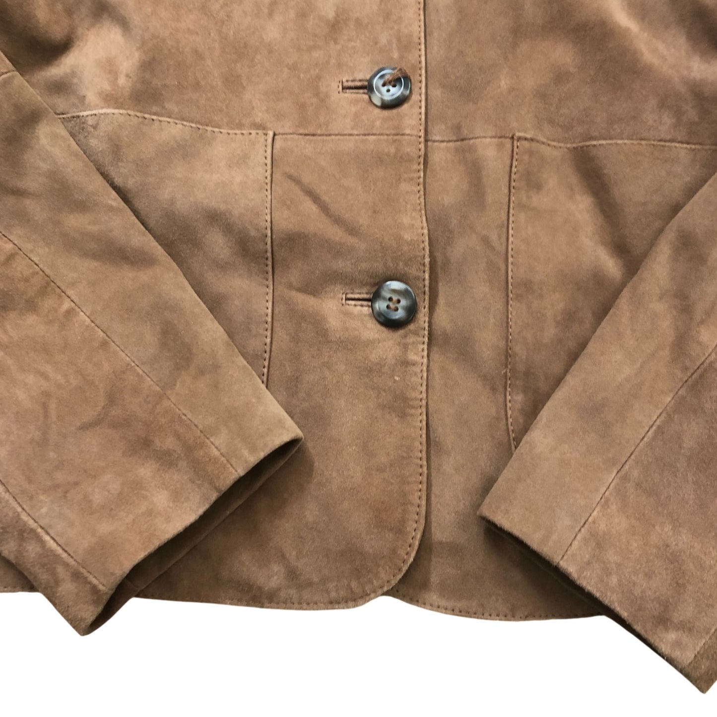 Women's Tan Suede Buttoned Jacket Size M