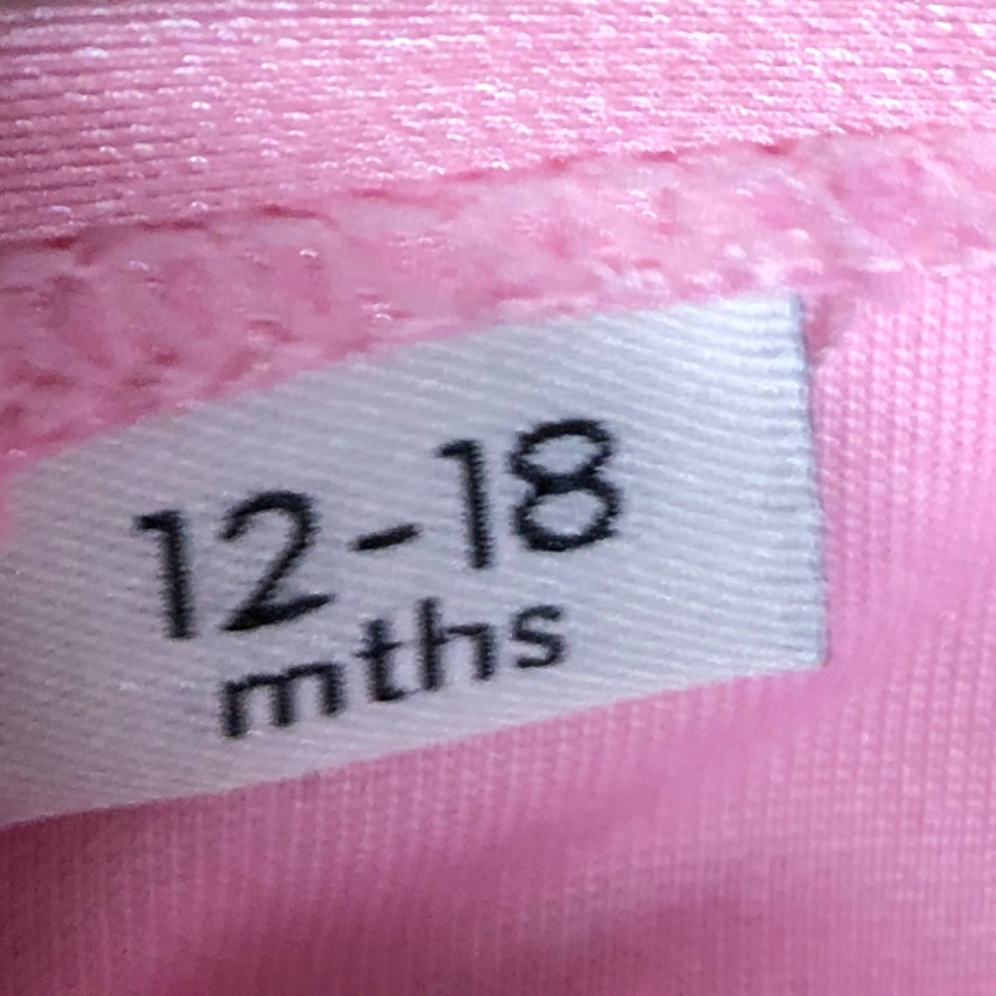 River Island Pink One Piece Swimsuit 12-18 Months Baby with Floral Details