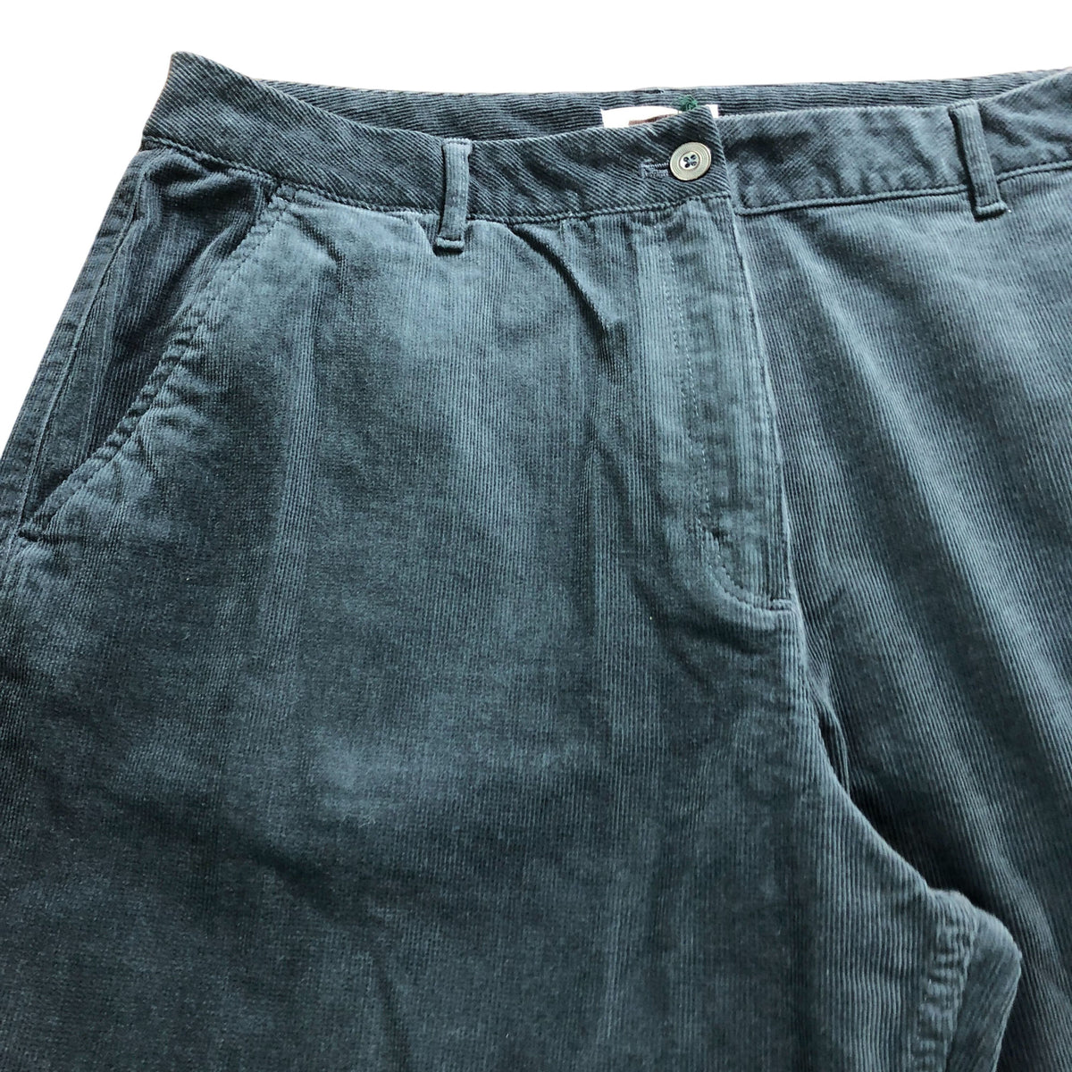Ella Cord Wide Leg Trousers UK18 Women's Dark Blue Organic Cotton