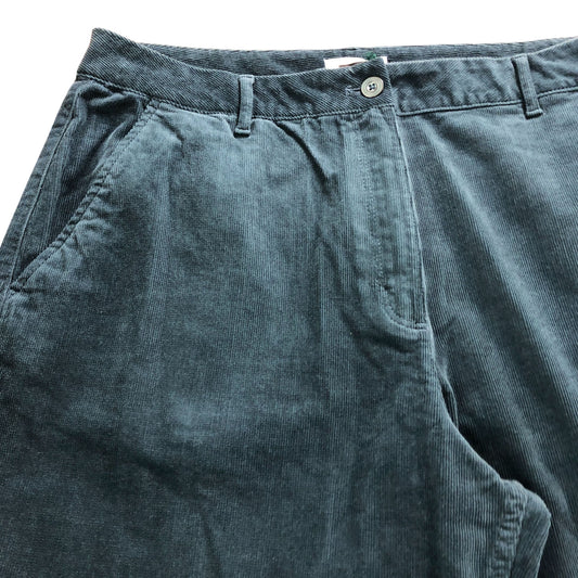 Ella Cord Wide Leg Trousers UK18 Women's Dark Blue Organic Cotton