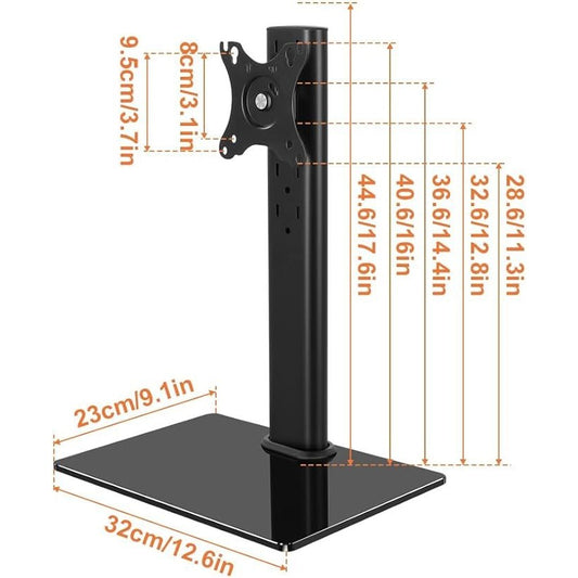 KKToner Universal TV Stand ZT101 Adjustable Monitor Stand Holds Up To 77lbs