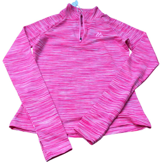Montirex Zip Neck Top UKXS Women's Long Sleeve Sportswear Pink Stripe