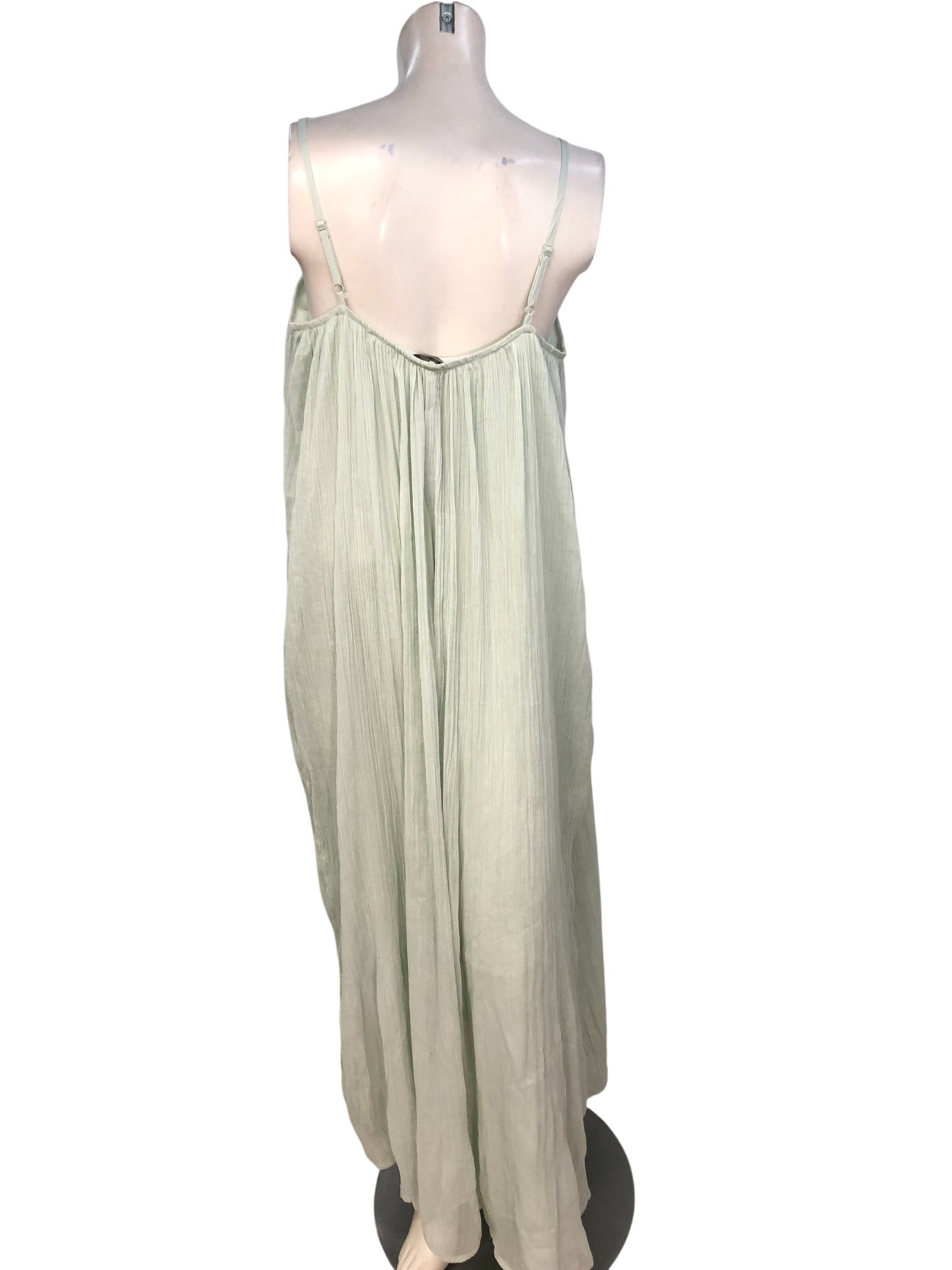 River Island Maxi Dress UK10 Women's Premium Lightweight Blue Long Sleeveless