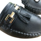 MecKiss Loafers UK4.5 Women's Comfy Flats Black With Gold Detail M1354 V2