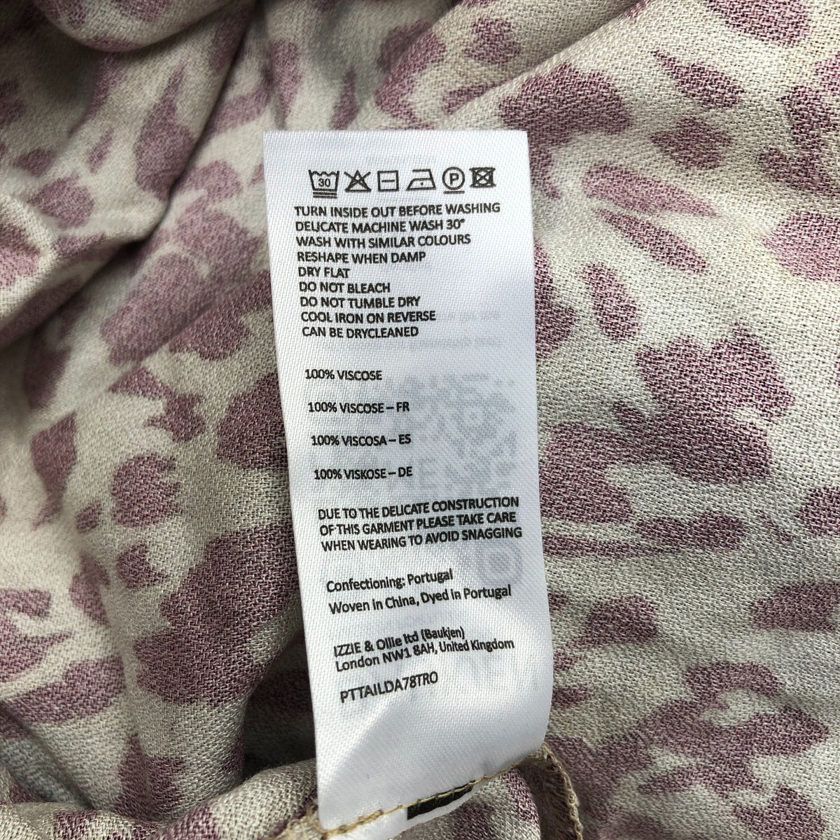 Baukjen Leanne Printed Midi Dress Plum Leopard