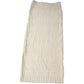 River Island Women's Knitted Midi Skirt Cream Ribbed Cotton Blend Size 10