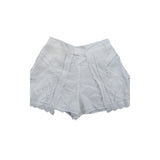 River Island Girls White Lace Trim High Waisted Shorts Size 9-10 Years