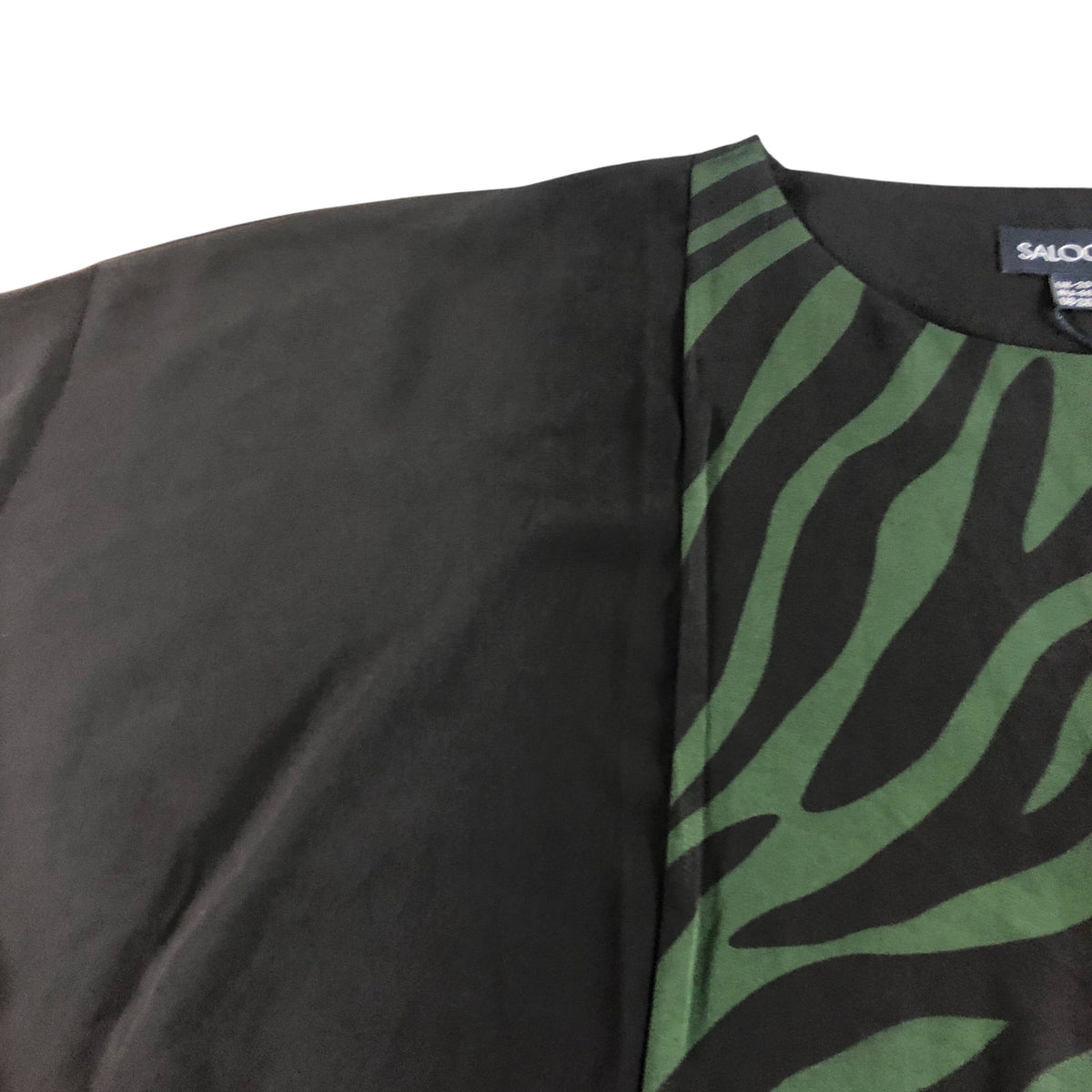 SALOOS Size 20 Women's Khaki Tiger Print T-Shirt Black