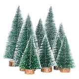 9 Pine Needle Tree Stumps Seasonal Decorations Glitter