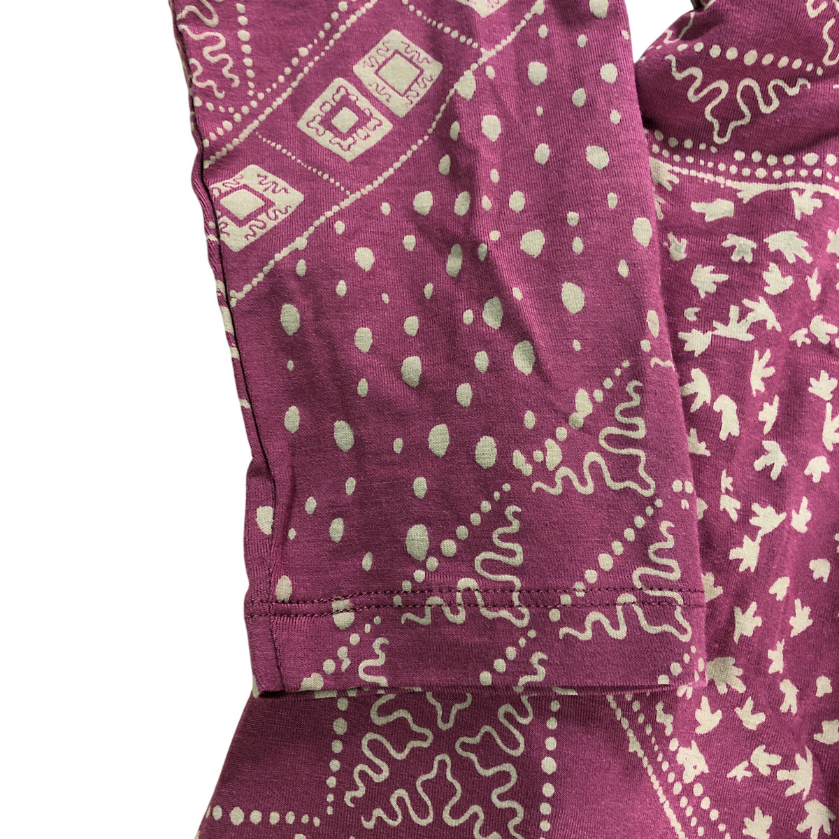 Plum Wrap Dress UK12 Women's Long Sleeve Patterned Midi