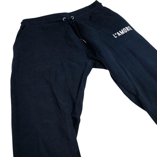 L'Amore Joggers Navy Casual Sweatpants Drawstring Comfortable UK16