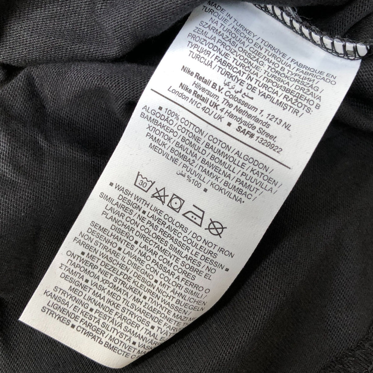 Nike Swoosh Loose Fit T-Shirt Black Sport Graphic Tee Size M