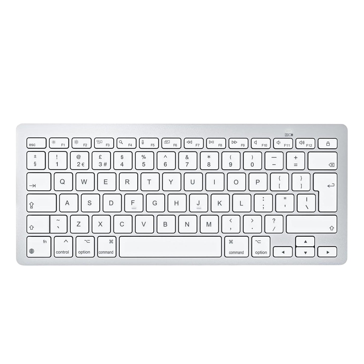 Omoton KB066 Wireless Keyboard Compact Design Bluetooth Connection Silver