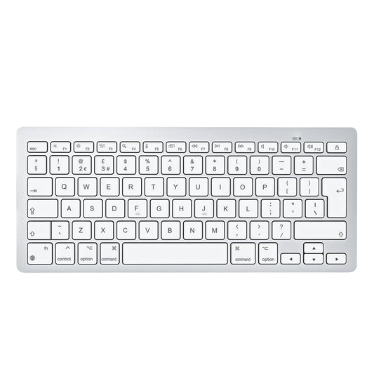 Omoton KB066 Wireless Keyboard Compact Design Bluetooth Connection Silver