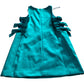 River Island Sleeveless Dress Women's Green Satin Bow Detail Elegant