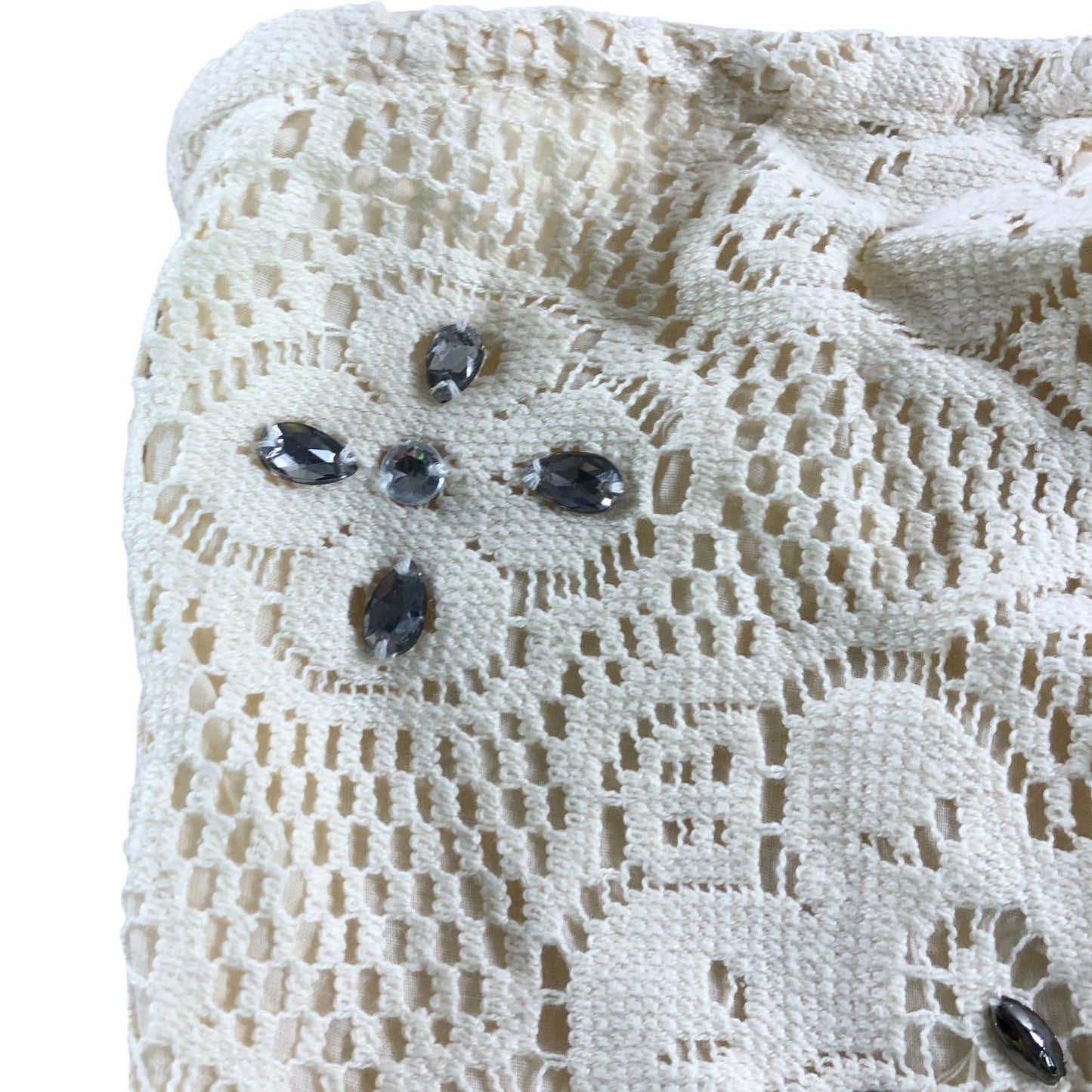 River Island Beige Crochet Bandeau Top - Size M