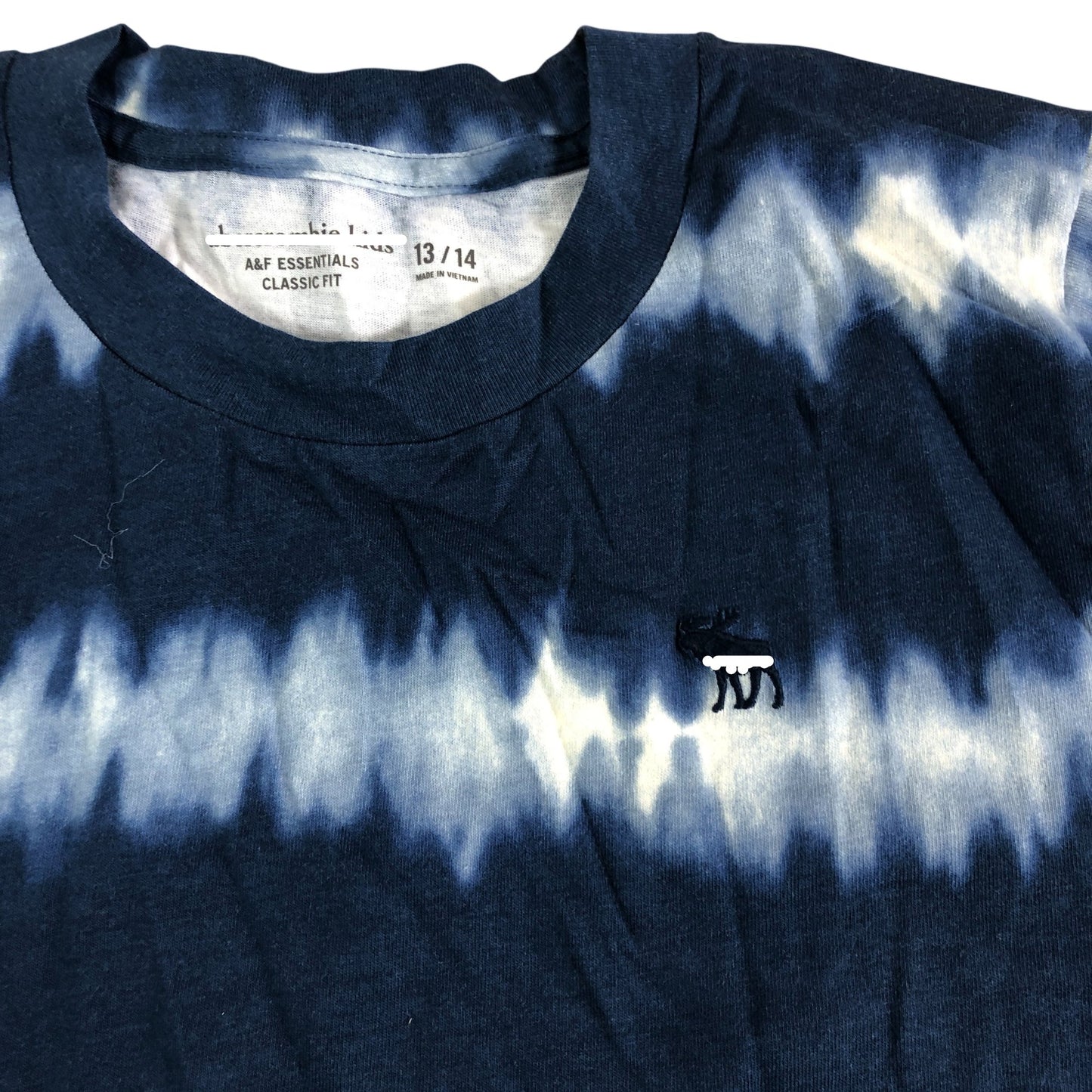 Branded T-Shirt 13-14 Years Classic Fit Navy Tie Dye Short Sleeve