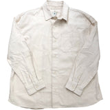 River Island Studios Shirt Size L Men's Long Sleeve Casual Cream Cotton Top
