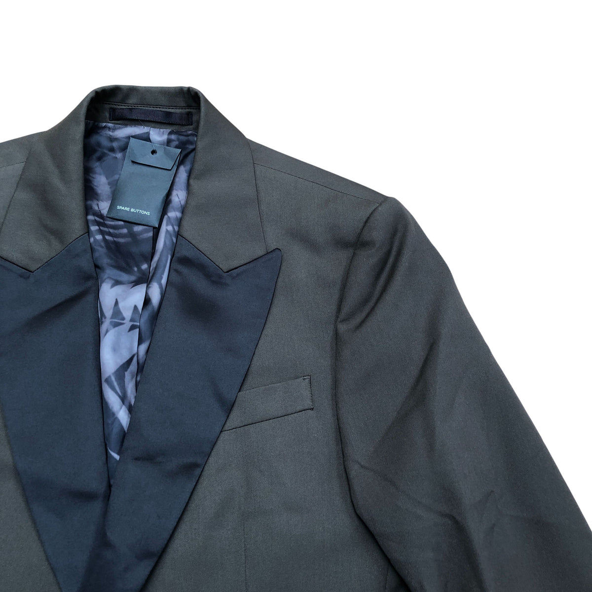 River Island Smart Suit Jacket Brown Tuxedo Style with Black Lapels 36S
