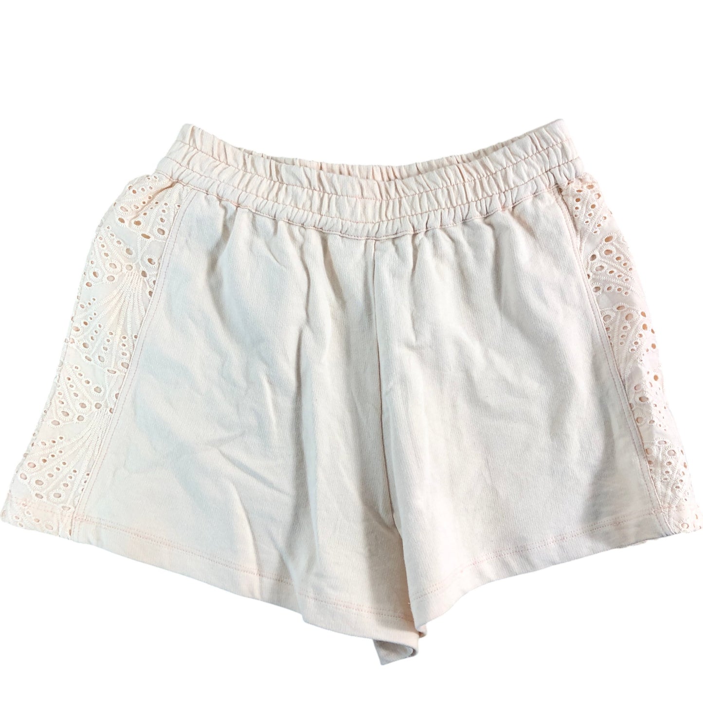 RIVER ISLAND Girls' Shorts Size 11 12 Years Peach Lace Detail Comfortable